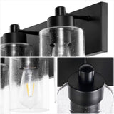 Margaret Seeded Glass/Iron Modern Contemporary LED Vanity Light