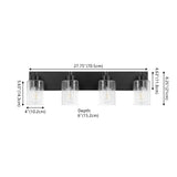 Margaret Seeded Glass/Iron Modern Contemporary LED Vanity Light