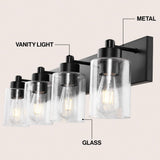 Margaret Seeded Glass/Iron Modern Contemporary LED Vanity Light