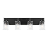 Margaret Seeded Glass/Iron Modern Contemporary LED Vanity Light
