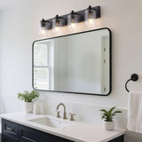Margaret Seeded Glass/Iron Modern Contemporary LED Vanity Light