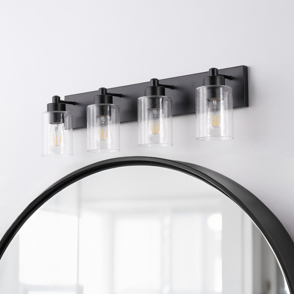 Margaret Seeded Glass/Iron Modern Contemporary LED Vanity Light