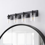 Margaret Seeded Glass/Iron Modern Contemporary LED Vanity Light
