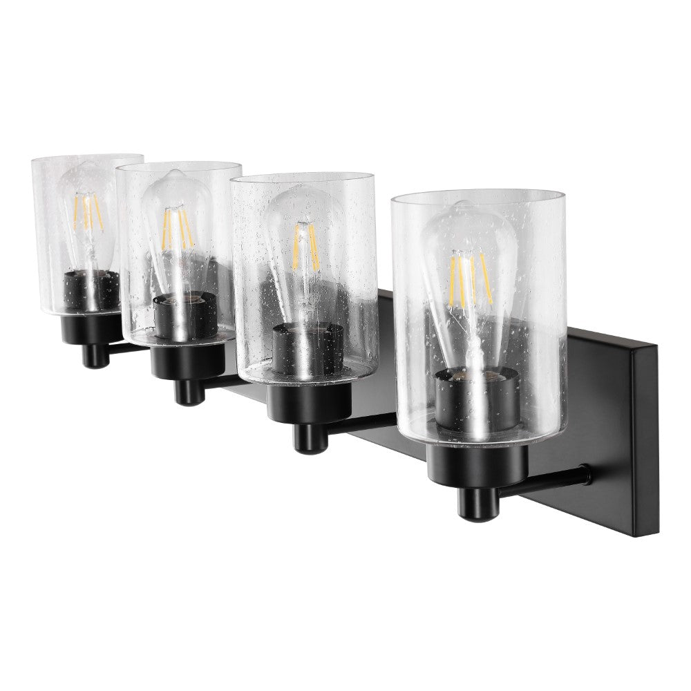 Margaret Seeded Glass/Iron Modern Contemporary LED Vanity Light