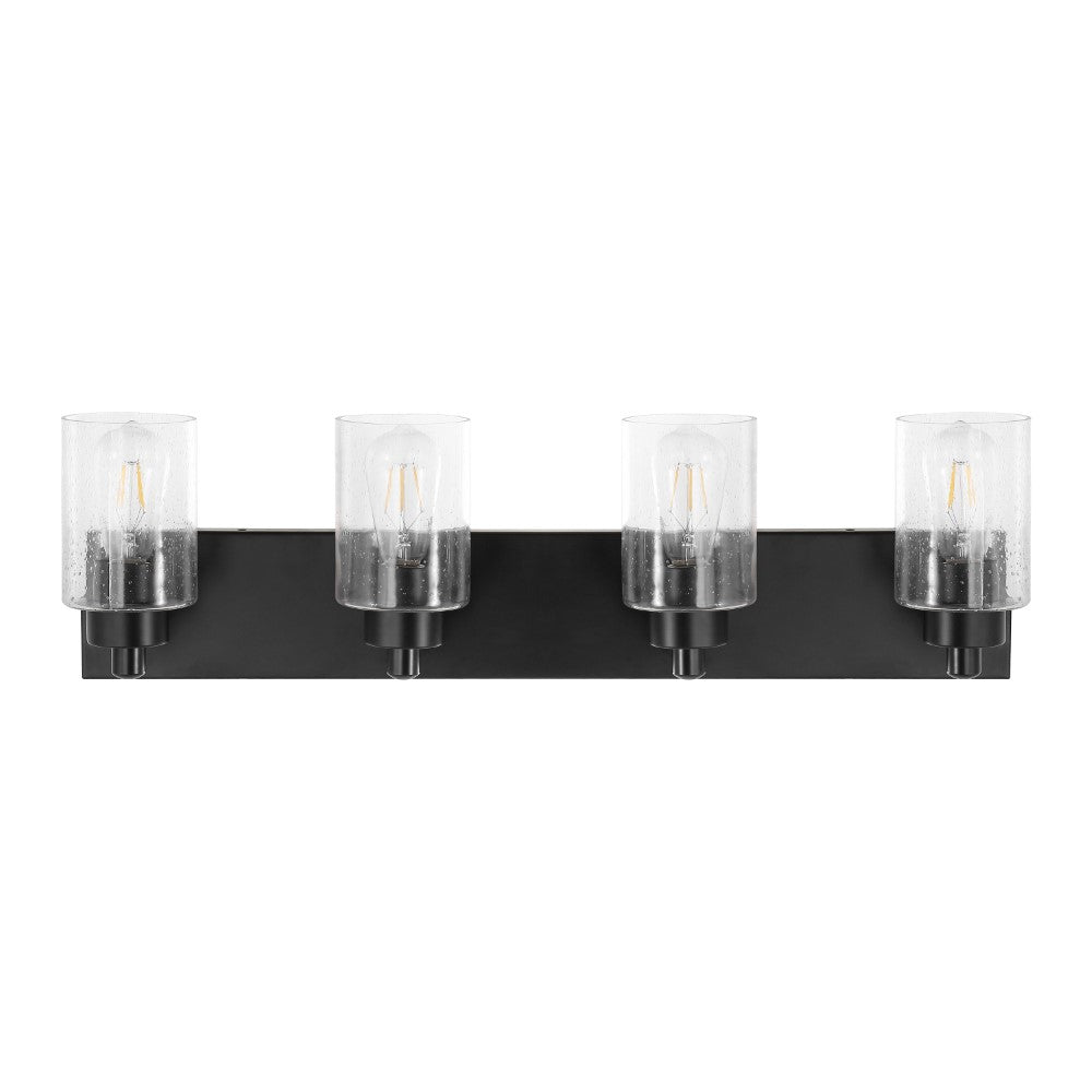 Margaret Seeded Glass/Iron Modern Contemporary LED Vanity Light
