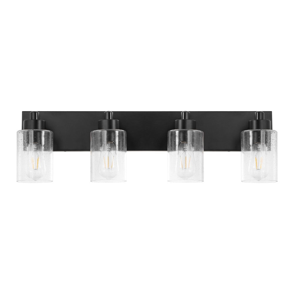 Margaret Seeded Glass/Iron Modern Contemporary LED Vanity Light