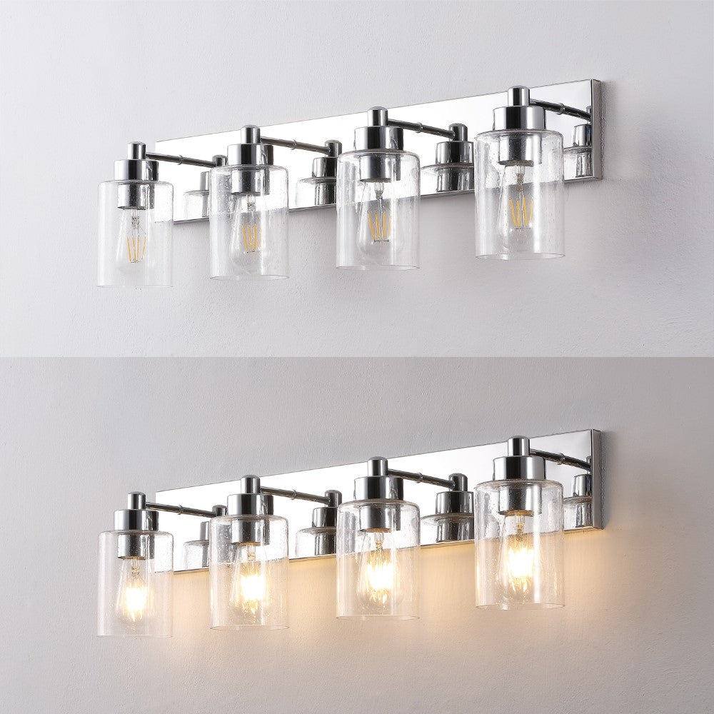 Margaret Seeded Glass/Iron Modern Contemporary LED Vanity Light