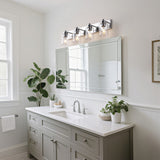 Margaret Seeded Glass/Iron Modern Contemporary LED Vanity Light