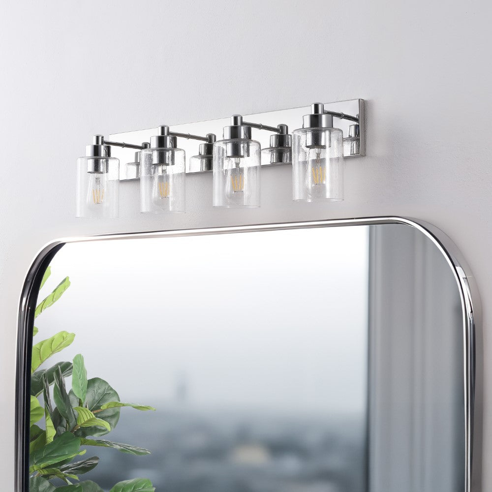 Margaret Seeded Glass/Iron Modern Contemporary LED Vanity Light