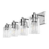 Margaret Seeded Glass/Iron Modern Contemporary LED Vanity Light