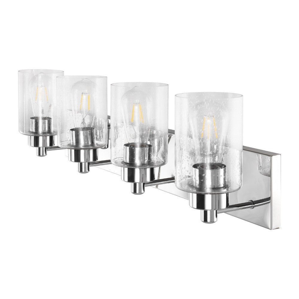 Margaret Seeded Glass/Iron Modern Contemporary LED Vanity Light