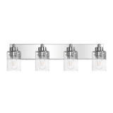 Margaret Seeded Glass/Iron Modern Contemporary LED Vanity Light