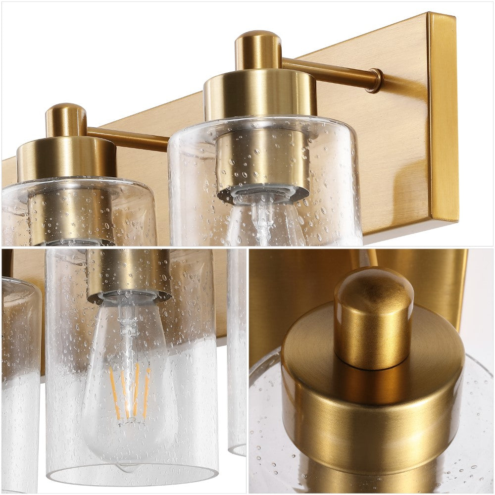 Margaret Seeded Glass/Iron Modern Contemporary LED Vanity Light