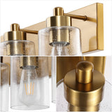 Margaret Seeded Glass/Iron Modern Contemporary LED Vanity Light