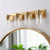 Margaret Seeded Glass/Iron Modern Contemporary LED Vanity Light