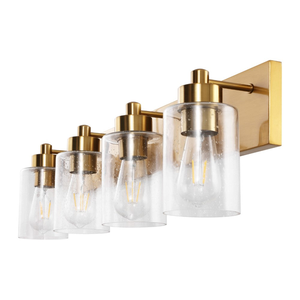 Margaret Seeded Glass/Iron Modern Contemporary LED Vanity Light