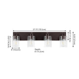Margaret Seeded Glass/Iron Modern Contemporary LED Vanity Light