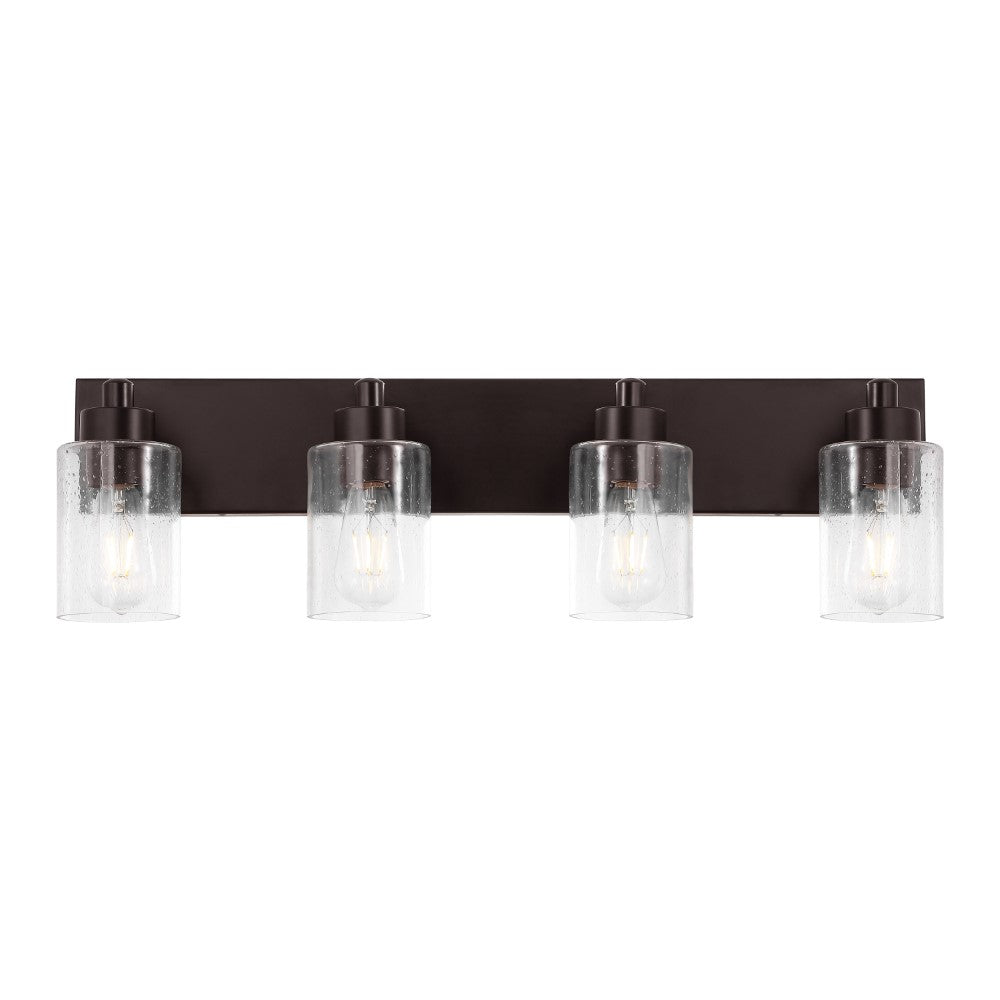 Margaret Seeded Glass/Iron Modern Contemporary LED Vanity Light