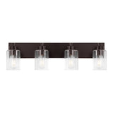 Margaret Seeded Glass/Iron Modern Contemporary LED Vanity Light