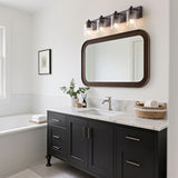 Margaret Seeded Glass/Iron Modern Contemporary LED Vanity Light