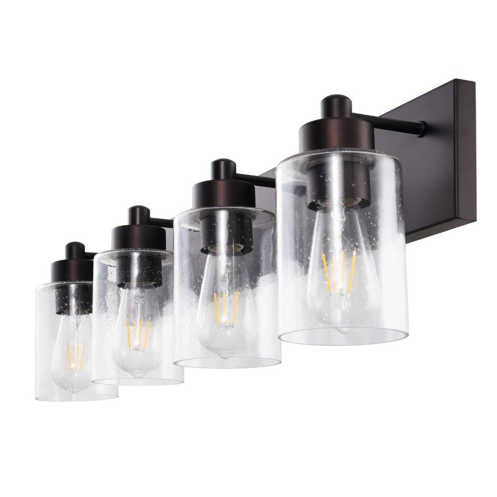 Margaret Seeded Glass/Iron Modern Contemporary LED Vanity Light