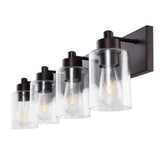Margaret Seeded Glass/Iron Modern Contemporary LED Vanity Light