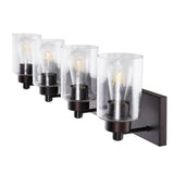 Margaret Seeded Glass/Iron Modern Contemporary LED Vanity Light