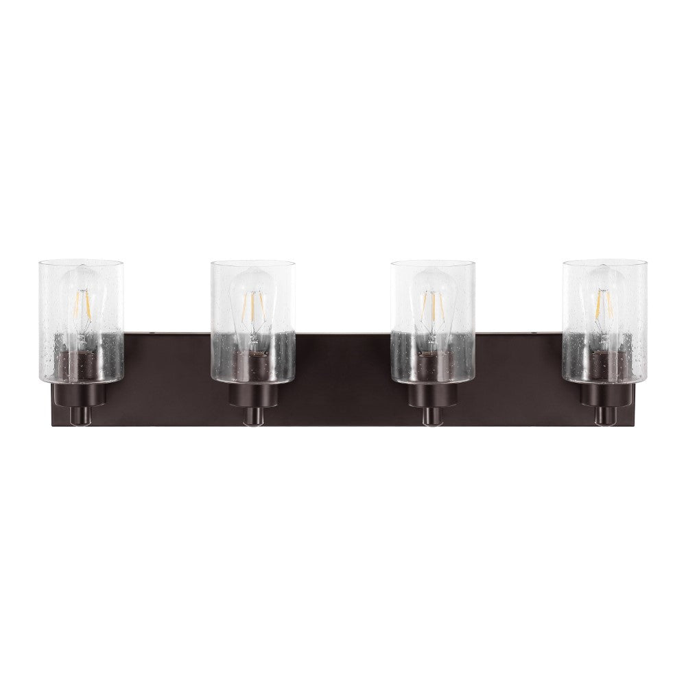 Margaret Seeded Glass/Iron Modern Contemporary LED Vanity Light