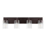 Margaret Seeded Glass/Iron Modern Contemporary LED Vanity Light