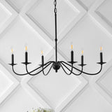 Bernice 34.75" Bohemian Farmhouse Iron LED Chandelier