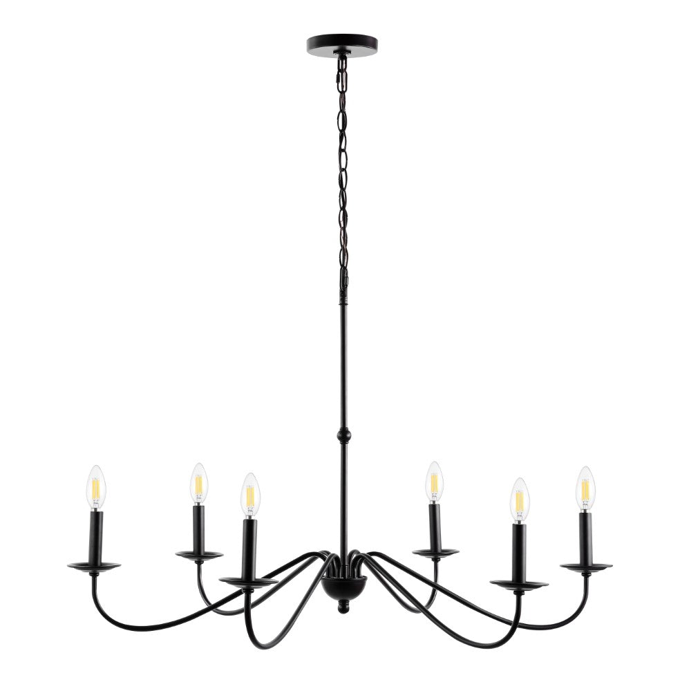 Bernice 34.75" Bohemian Farmhouse Iron LED Chandelier