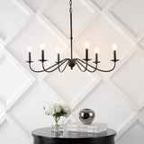 Bernice 34.75" Bohemian Farmhouse Iron LED Chandelier