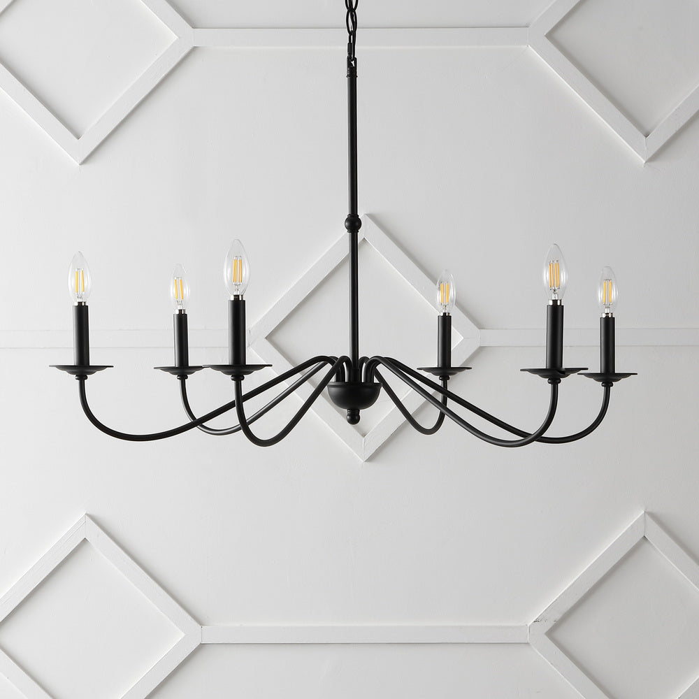 Bernice 34.75" Bohemian Farmhouse Iron LED Chandelier