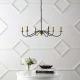Bernice 34.75" Bohemian Farmhouse Iron LED Chandelier