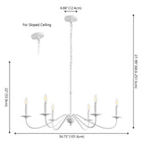 Bernice 34.75" Bohemian Farmhouse Iron LED Chandelier