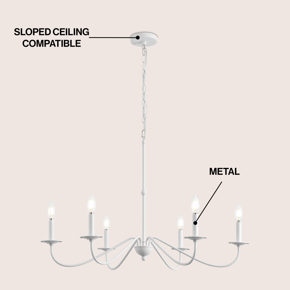 Bernice 34.75" Bohemian Farmhouse Iron LED Chandelier