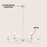 Bernice 34.75" Bohemian Farmhouse Iron LED Chandelier