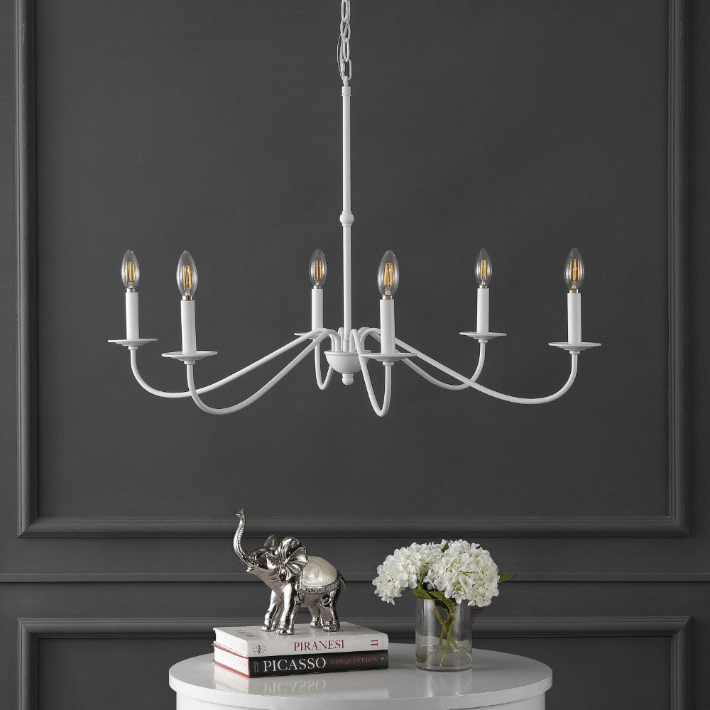 Bernice 34.75" Bohemian Farmhouse Iron LED Chandelier