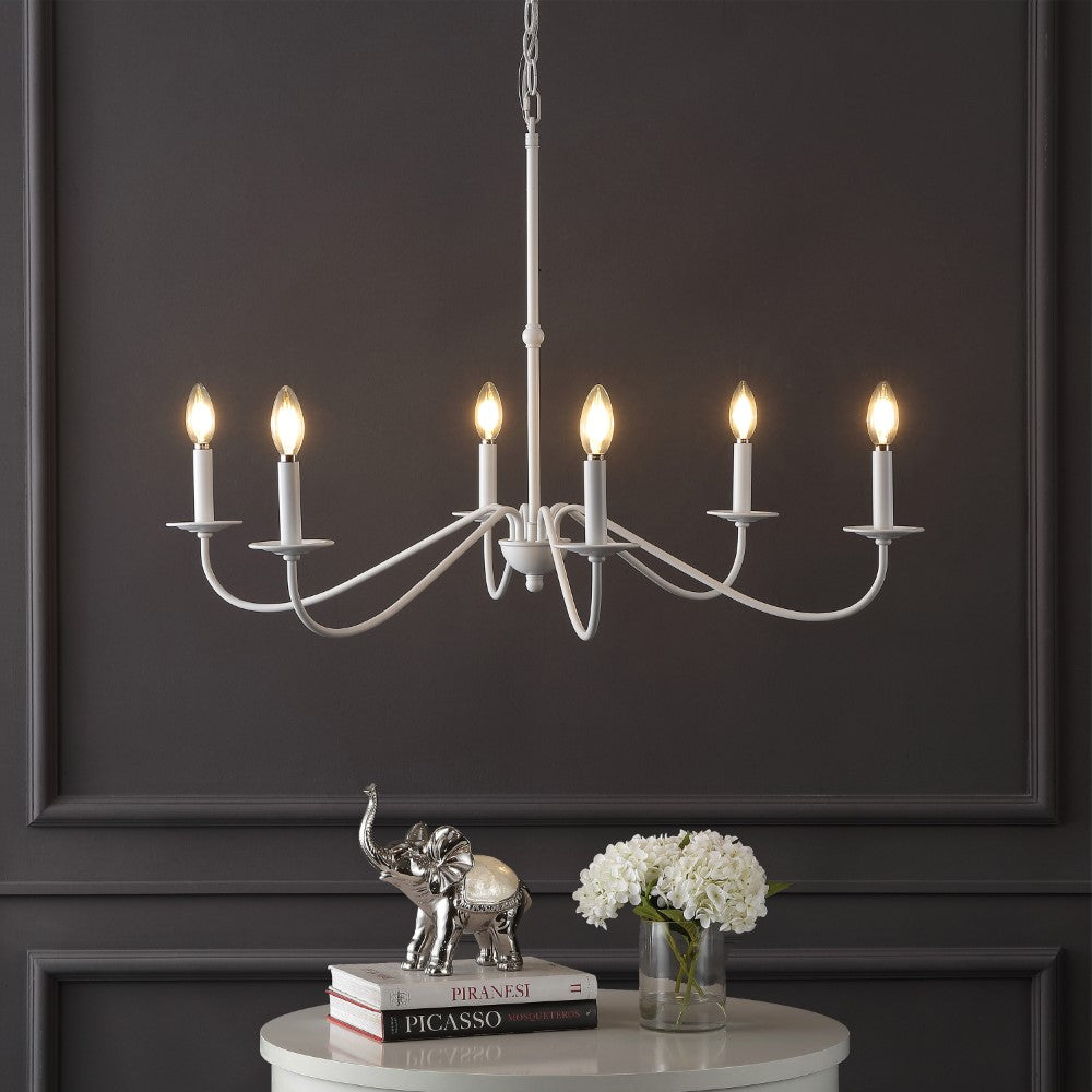 Bernice 34.75" Bohemian Farmhouse Iron LED Chandelier