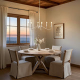Bernice 34.75" Bohemian Farmhouse Iron LED Chandelier
