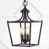 Tiffany 10" Iron Classic Midcentury Pendant Lantern