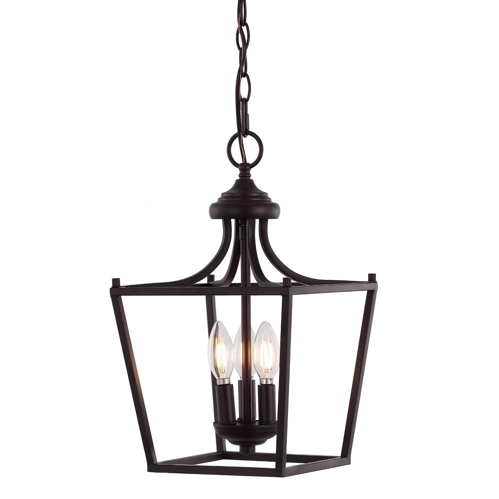 Tiffany 10" Iron Classic Midcentury Pendant Lantern