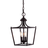Tiffany 10" Iron Classic Midcentury Pendant Lantern