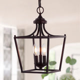 Tiffany 10" Iron Classic Midcentury Pendant Lantern