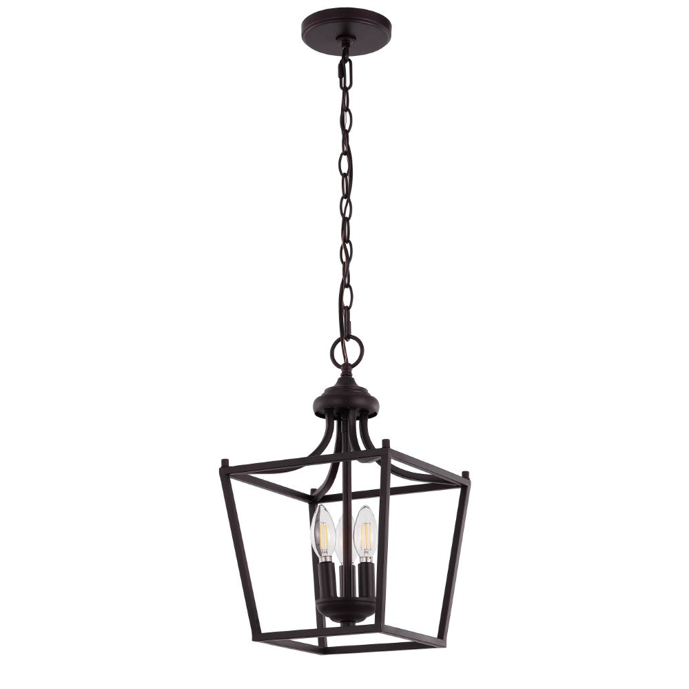 Tiffany 10" Iron Classic Midcentury Pendant Lantern