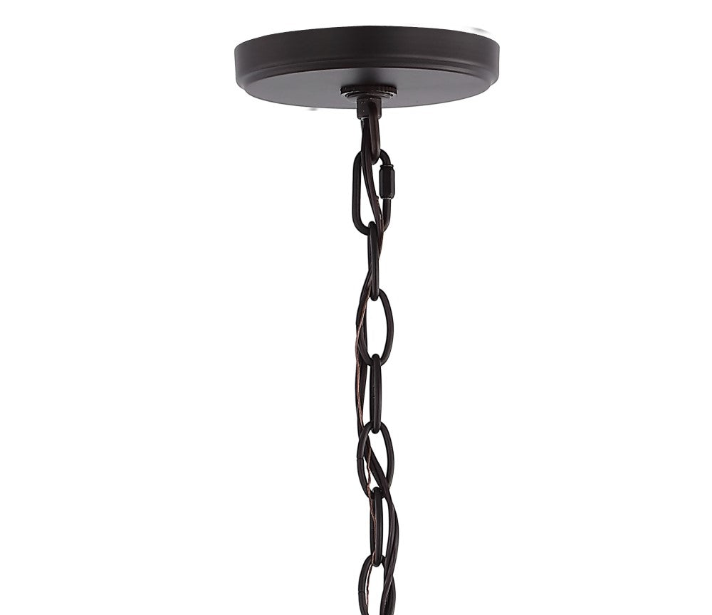 Tiffany 10" Iron Classic Midcentury Pendant Lantern