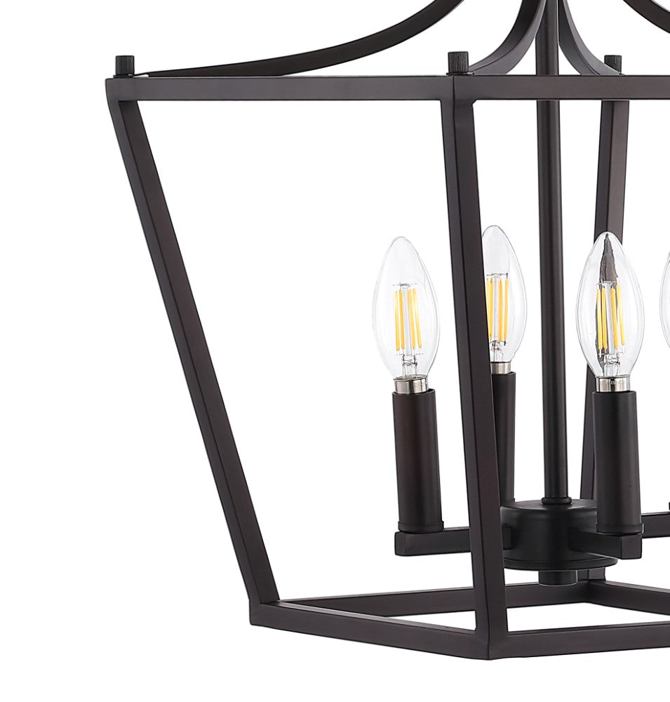 Tiffany 10" Iron Classic Midcentury Pendant Lantern