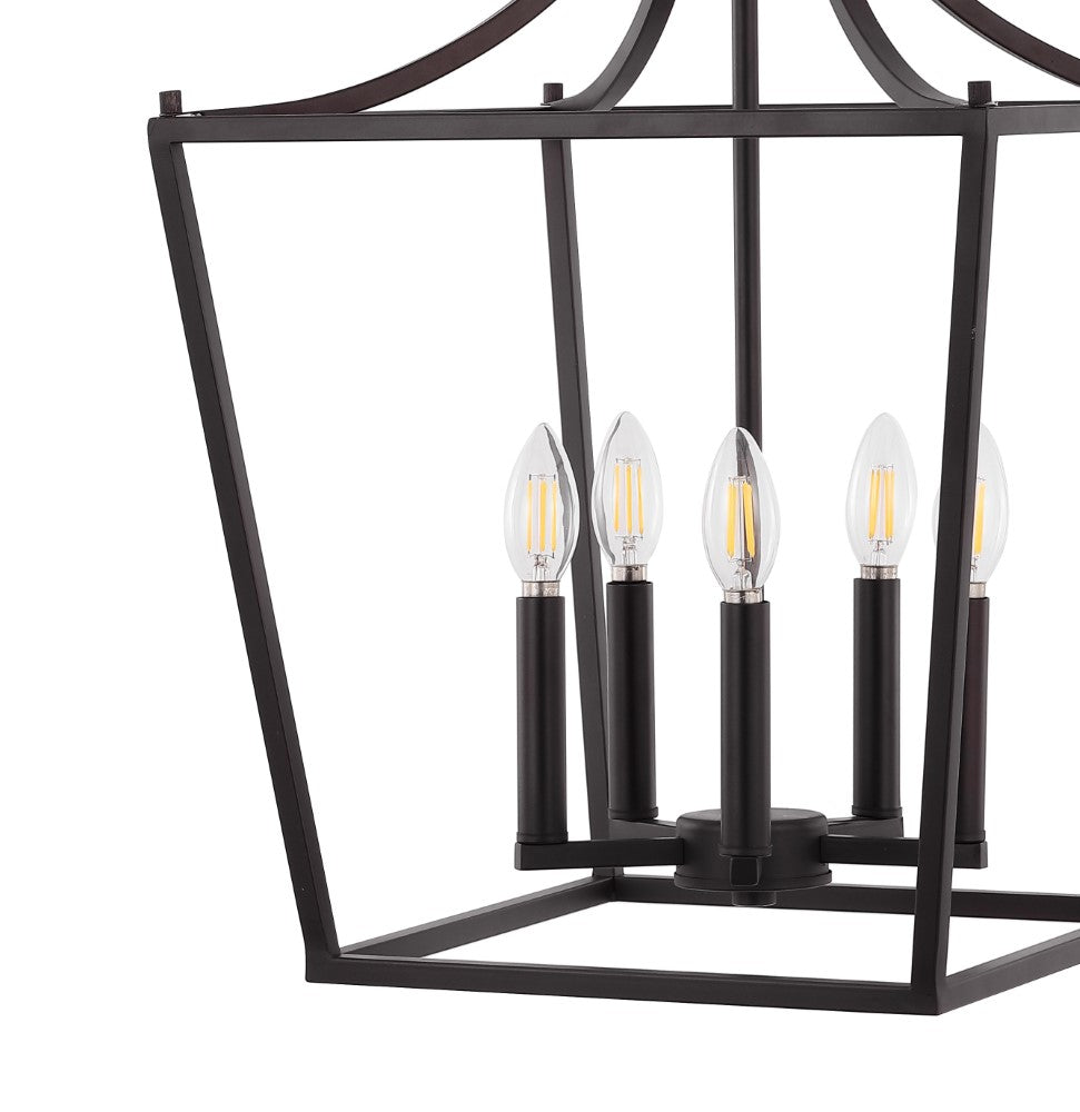 Tiffany 10" Iron Classic Midcentury Pendant Lantern