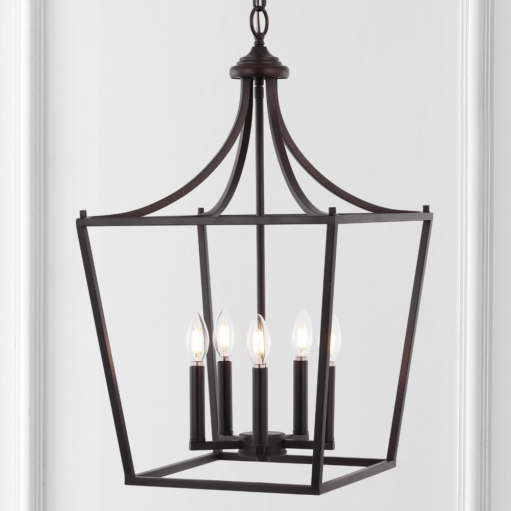 Tiffany 10" Iron Classic Midcentury Pendant Lantern