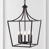 Tiffany 10" Iron Classic Midcentury Pendant Lantern